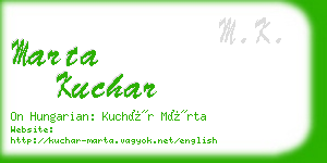 marta kuchar business card